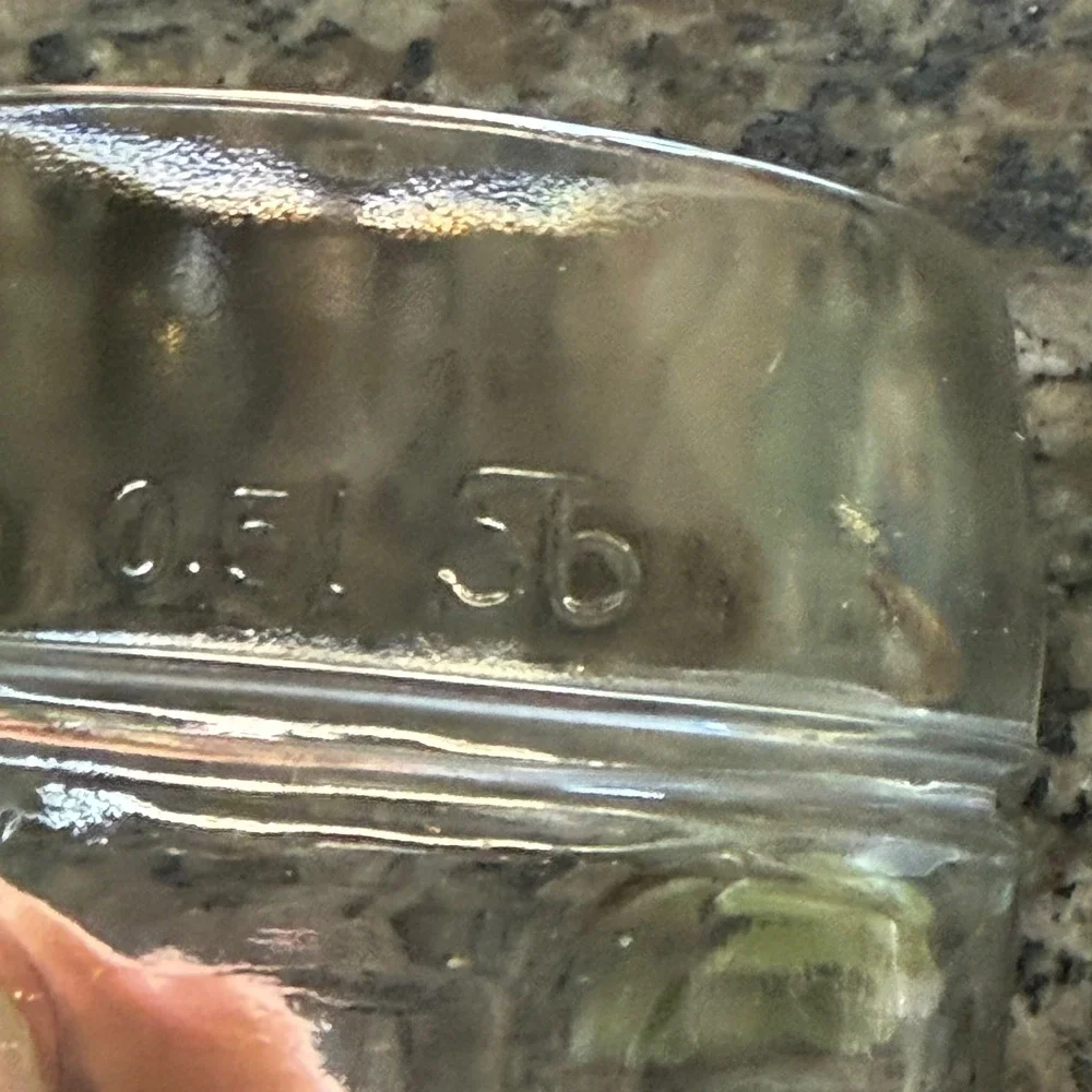 Vintage  Dimpled Beer Mug glass 0.5L Clear German Style Oktoberfest Stein